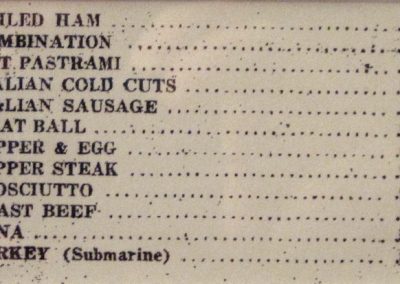 The Good old days... Italian Cold Cut Sandwich: 65 cents!